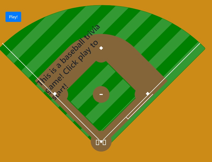 Baseball trivia game